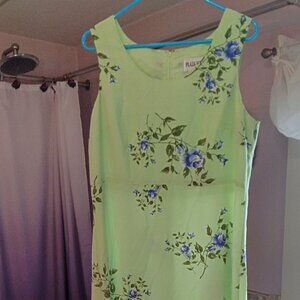 Vintage Plaza South Mint Green Floral Dress